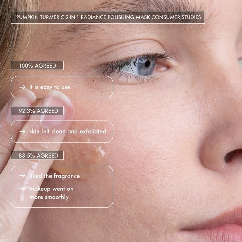 🌻 3/$20 🆕 Yensa Pumpkin Turmeric 2-in-1 Radiance Polishing Mask, 15 ml - Picture 3 of 12